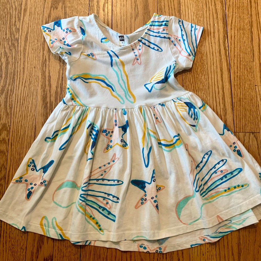 Tea Collection Blue Flutter Sleeve Sundress